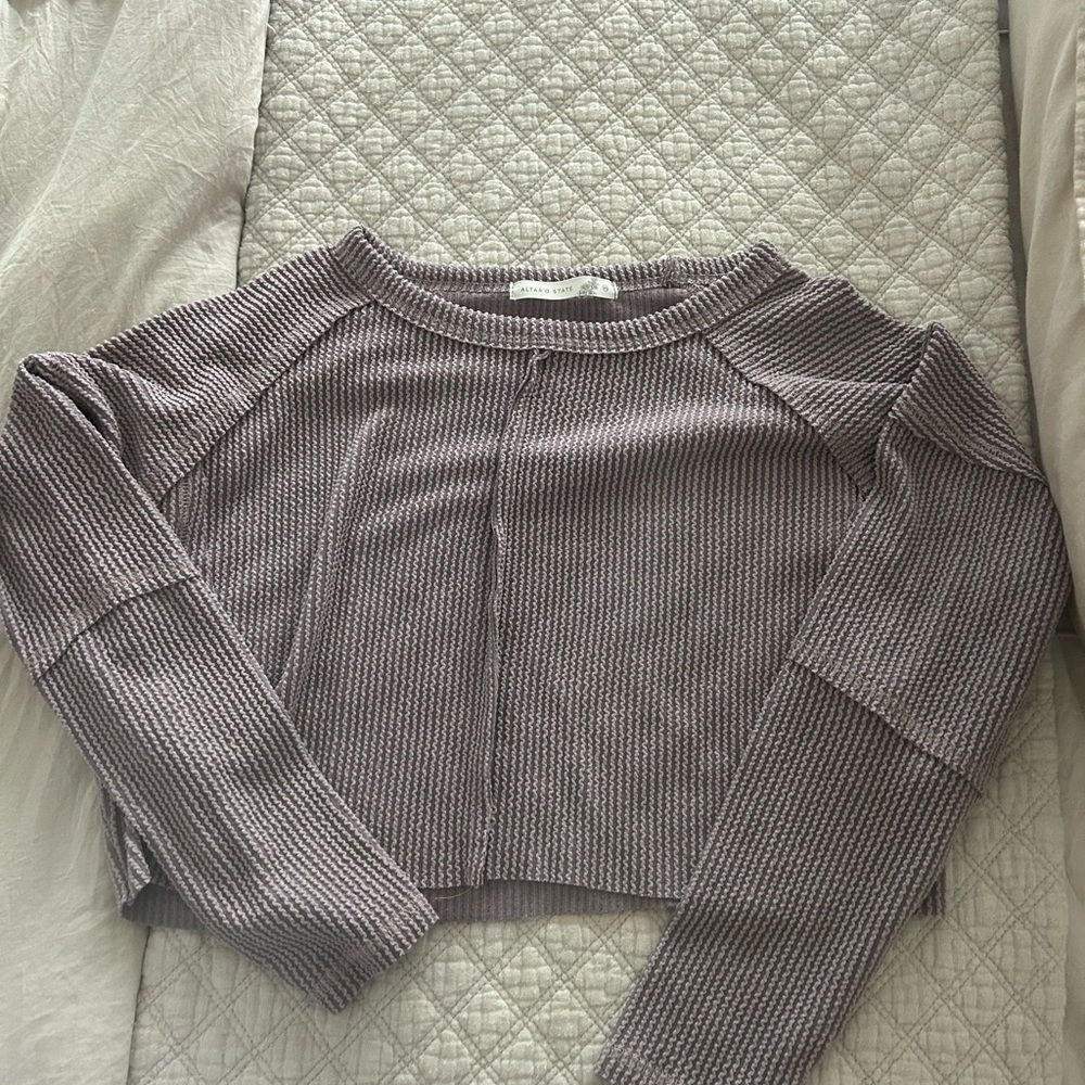Altar'd State Purple Long Sleeve Top